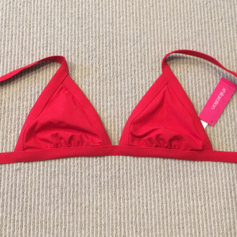 BRIGHT RED BIKINI TOP